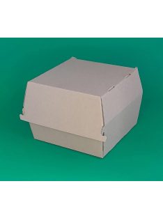   Karton hamburgerdoboz, kicsi nyomatlan, 12,5 cm × 12,5 cm  × 9 cm